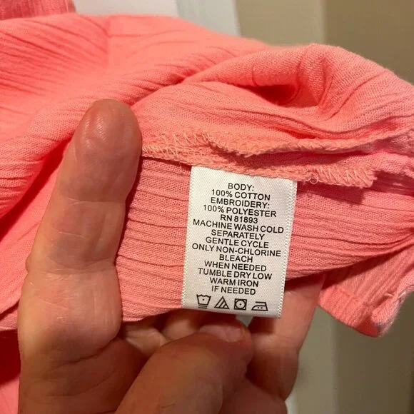 Denim & Co. Short Sleeve Embroidered Gauze Shirt Size 3X - Picture 4 of 13